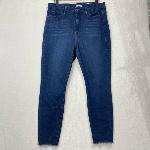 Good American Denim - Good American Women's Always Fits Good B838 Skinny Raw Hem Jeans Size 14-18